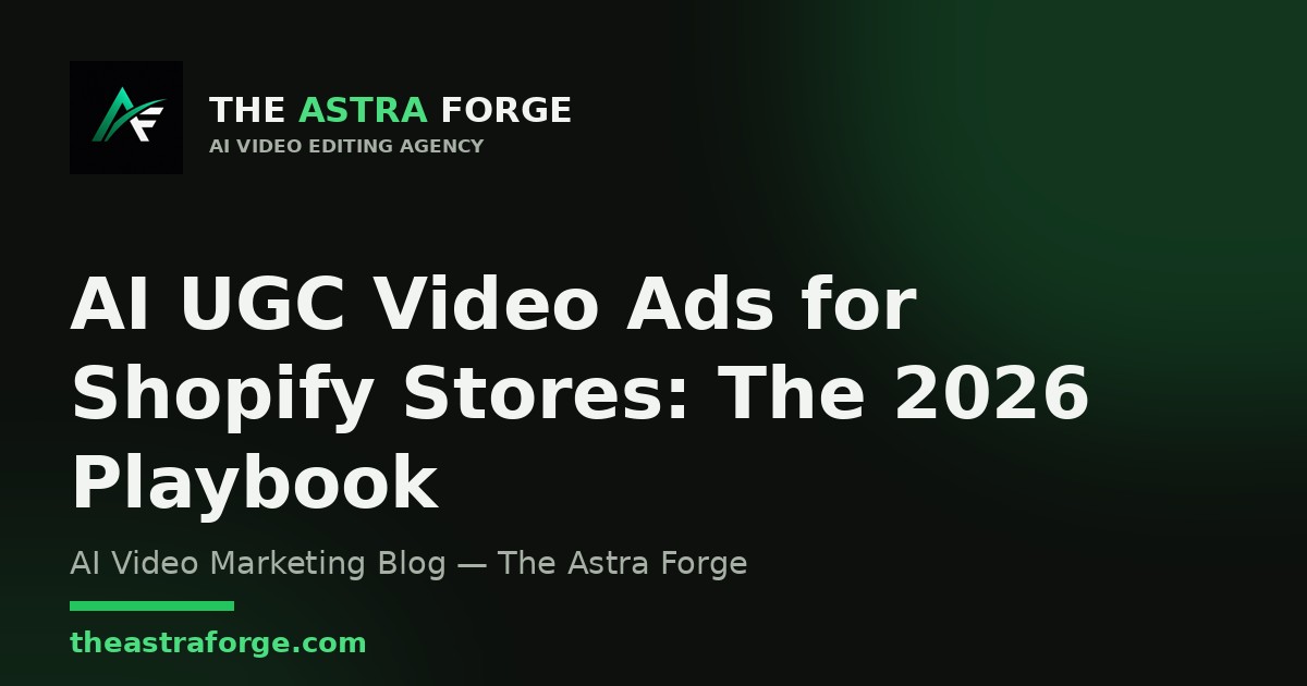 AI UGC Video Ads for Shopify Stores: The 2026 Playbook — The Astra Forge blog