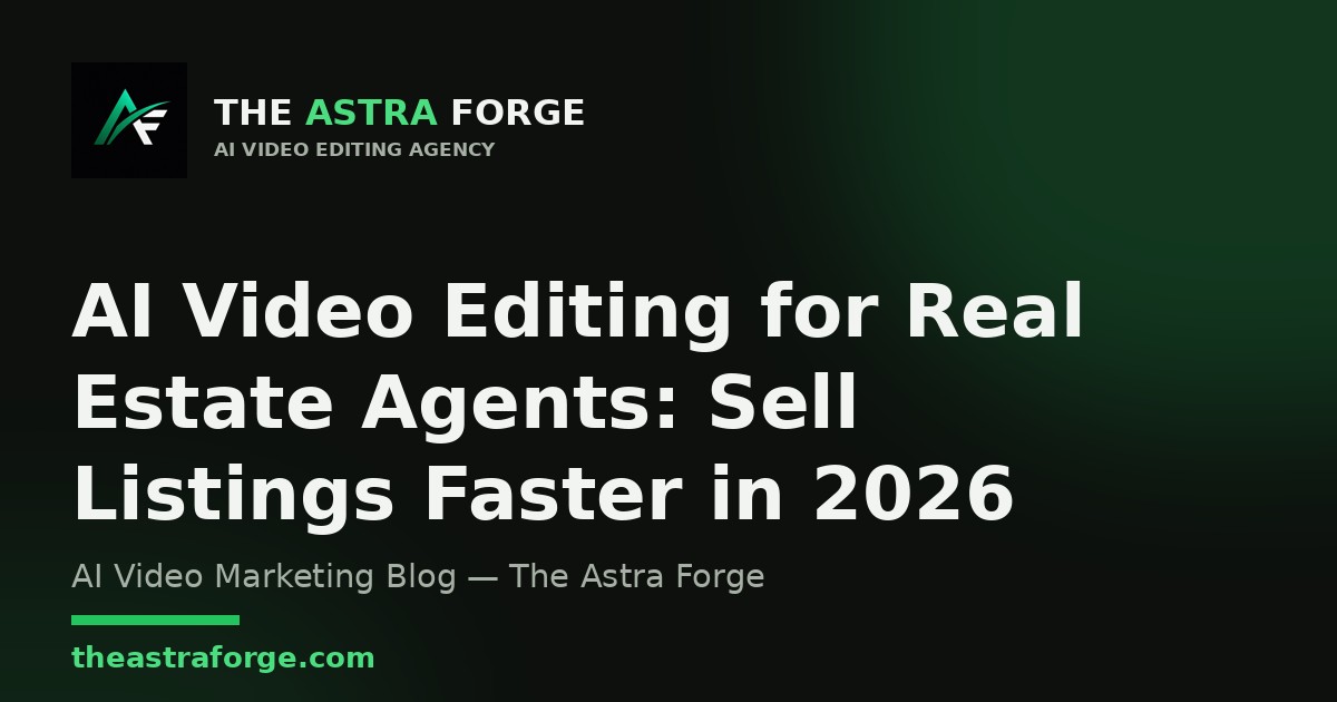 AI Video Editing for Real Estate Agents: Sell Listings Faster in 2026 β The Astra Forge blog