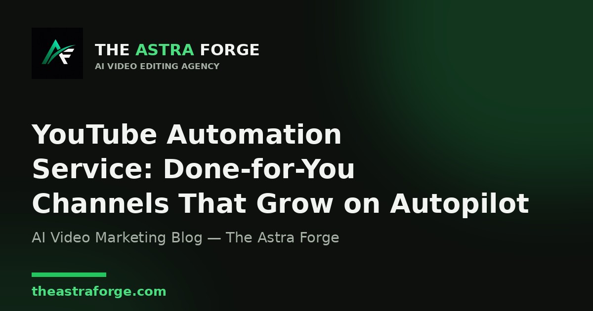 YouTube Automation Service: Done-for-You Channels That Grow on Autopilot — The Astra Forge blog